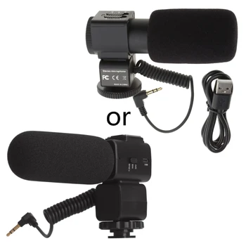 Profesyonel Kondenser kamera Mikrofon DSLR kameralar Kameralar 3.5 mm kayıt mikrofonu P9JD