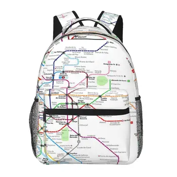 Madrid Metro Haritası Bir Günlük sırt çantası