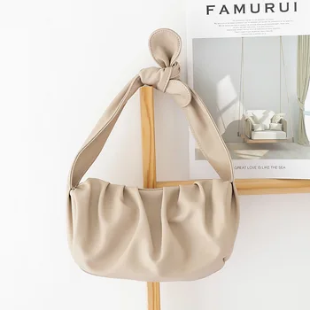 Yeni 2020 PU Deri Çanta Çanta Kadın Yumuşak Yüksek Kalite Moda Lüks Tasarımcı el çantası Bayan Bulut omuz askılı postacı çantaları