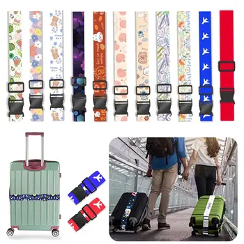 Elastik Bagaj Toka Askısı Taşınabilir Ayarlanabilir Anti-hırsızlık Bavul Kemerleri Anti-kayıp Polyester Elyaf ambalaj kayışı Seyahat