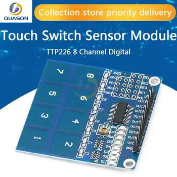 TTP226 8 Kanal Dijital Kapasitif Anahtarı Dokunmatik Sensör Modülü Arduino İçin