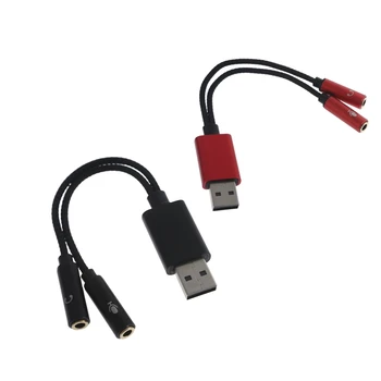 USB Ses Kartı USB-A ile 3.5 mm Jack Ayrı mikrofonlu kulaklık Konektörü Ses adaptör jak Karşılıklı Dönüştürücüler P9JB