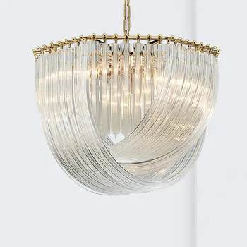 Post Modern parlaklık plaka altın / krom Metal Led E14 kolye ışıkları cam yuvarlak Luminarias zincir asılı lamba Lamparas armatürleri