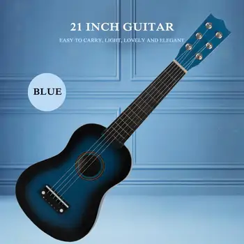 21 inç 6 Dizeleri Ukulele Mini Gitar Enstrüman Çocuk Yeni Başlayanlar Hediyeler Oyuncak