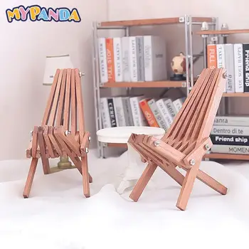 1 Adet Dollhouse Minyatür Sandalye Katlanır Sandalye Koltuk Mobilya Modeli Oturma Sahne Dekor Oyuncak Bebek Evi Aksesuarları 