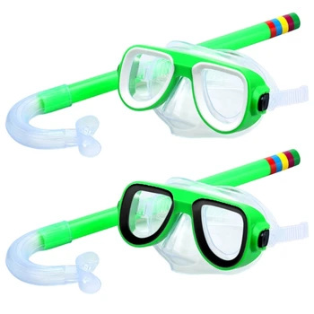 Çocuk Çocuk Şnorkel Seti şnorkel maske yüzme gözlüğü Gözlük Kuru Şnorkel Tüp Ekipmanları Dalış Dişli