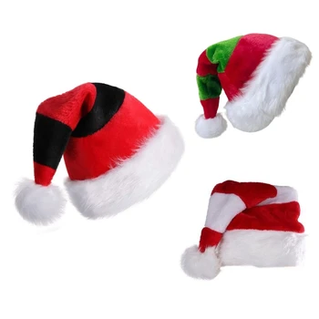 Noel Şapkalar Kalınlaşmak Peluş Tatil için Mükemmel Renkli Kıyafetler