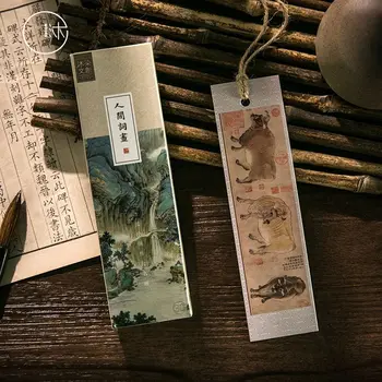 30 Adet kağıt yer İmleri Yer İmleri Antik Manzara Resimleri Saray Müzesi Edebiyat ve Sanat Çin Tarzı Kitaplar kitap işaretleri