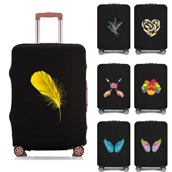 Tüy Baskı Seyahat Bavul tozluk Bagaj Koruyucu Kapak için 18-32 İnç tekerlekli çanta Taşınabilir Kapak Seyahat Aksesuarları