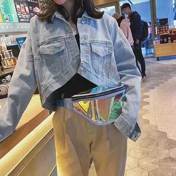 Moda çantalar Kadın fanny Paketi Lazer Çanta Bir omuz çantaları Bel Göğüs Çantası Spor Punk Kalça Çantası Heuptasje / BY