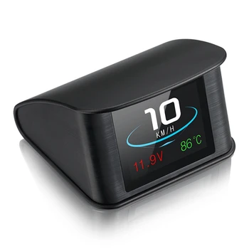 Araba OBD Dijital Metre HUD P10 2.2 İnç LCD Ekran Siyah Plastik Akıllı Dijital Enstrüman Head-Up Ekran