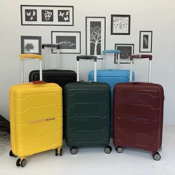 Yeni Erkekler Moda Haddeleme Bavullar Kadınlar Güzel spinner marka Arabası Bagaj koffer Üzerinde Taşımak Seyahat Çantaları Öğrenci okul bavul