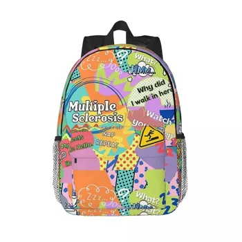 Komik Multipl Skleroz Pop Art Sırt Çantaları Erkek Kız Gizli Sakli Konusmalar Öğrenciler Okul Çantaları Laptop Sırt Çantası omuzdan askili çanta Büyük Kapasiteli