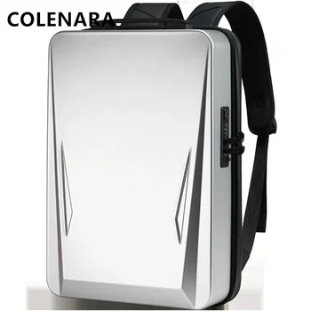 COLENARA PC Sırt Çantası erkek Sert Kabuk 17.3 İnç Dizüstü Bilgisayar Schoolbag USB Şarj Su Geçirmez Iş Seyahat Omuz çantası