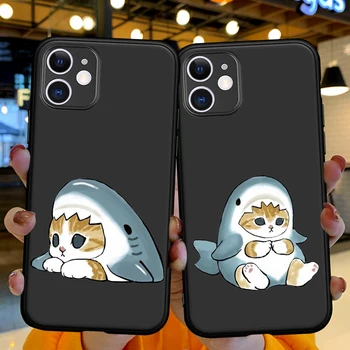 Karikatür komik sevimli kedi yumuşak Silikon tpu iPhone 14 13 12 Pro Max 6S 7 8 SE 2020 Artı X XS XR 11 Pro Max Telefon Kılıfı Etui