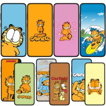 Garfield Kedi Karikatür Yumuşak Kapak Telefon Kılıfı için Samsung Galaxy Not 20 Ultra 10 8 9 S10 Lite S9 Artı A71 A70 A02S A6 Kılıfı