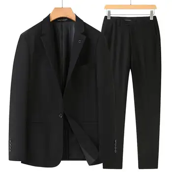 5829-takım elbise erkek Kore versiyonu yakışıklı rahat günlük giysi ceket trendi iki parçalı takım elbise