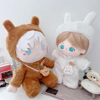 40cm oyuncak bebek giysileri Sevimli Kabarık Yumuşak Peluş Ayı Tavşan Takım Elbise Çantası Karikatür DIY oyuncak bebek giysileri Aksesuar Anime Oyunu Çevre