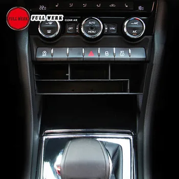 1 adet ABS Araba Styling Merkezi Merkezi Konsol Tepsi Tutucu cep düzenleyici Skoda Kodiaq 17-21 GT saklama kutusu İç Aksesuar