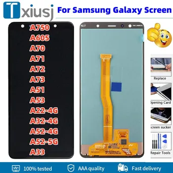 LCD Ekran Değiştirme İçin Feame Samsung GalaxyA750 A605 A70 A71 A72 A73 A51 A53 A22 A32 A52 A33Display dokunmatik sayısallaştırıcı tertibatı