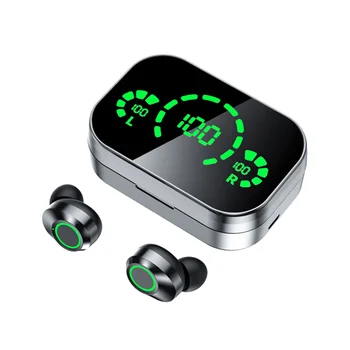 YD03 TWS Kablosuz Bluetooth Kulaklıklar LED Akıllı dijital ekran Kulak Solunum İşık Spor Kulaklıklar