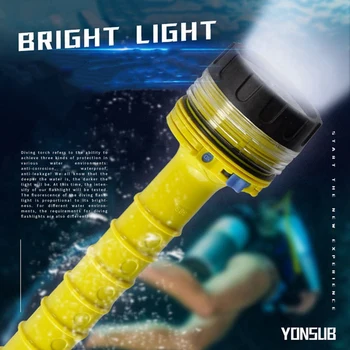 3X tüplü dalış el feneri sualtı su geçirmez LED dalgıç ışık Spearfishing LED dalış lambası