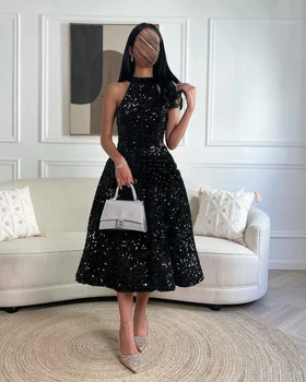 Masal Modern Kadın Akşam Elbise Straplez Boncuk Kristal balo kıyafetleri Kolsuz Şifon Ayak Bileği uzunlukta Örgün Durum Parti