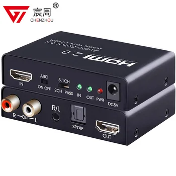 HDMI 2.0 Switcher Ses Çıkarıcı Splitter 4k 60hz HDMI HDMI Optik TOSLINK SPDIF 3.5 mm Kulaklık Dönüştürücü 5.1 CH / 2.0 ch Ark