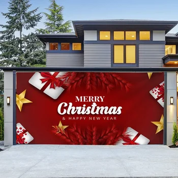 Noel Açık Garaj Kapısı Goblen Tatil Hediye Parti Dekorasyon Arka Plan Bez Oturma Odası Yeni Yıl Atmosfer Halılar