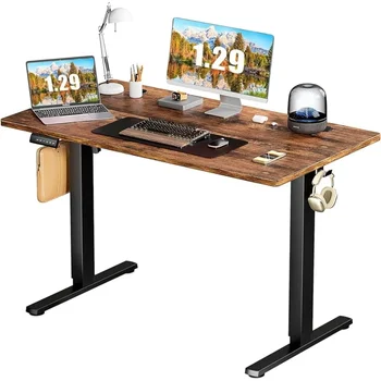 Elektrikli 48x24 İnç ayaklı masa Masa Çalışma Yazma Ofis Mobilyaları Navlun ücretsiz