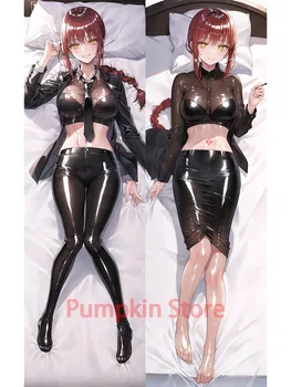 Dakimakura anime Makima (Testere Adam) çift taraflı Baskı Yaşam boyutu vücut yastıkları kapak Yetişkin yastık kılıfı
