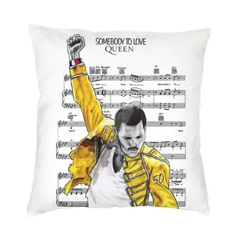 Canlı Aşk Kraliçe Freddie Mercury Atmak Yastık Kılıfı Dekorasyon 3D Çift Taraflı Baskılı Rock Müzik minder örtüsü Oturma Odası için