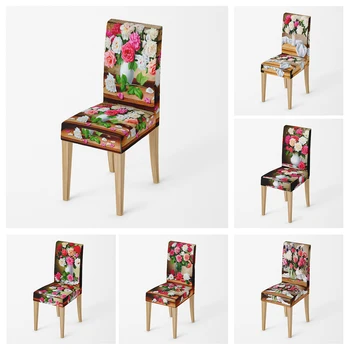 Ev sandalyesi kapak Sandalyeler mutfak Kapakları sandalyeler ayarlanabilir yemek elastik kumaş sandalye kılıfı s sandalye kılıfı düğün için