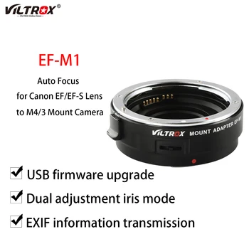 Viltrox EF-M1 lens adaptörü Halka Dağı AF Otomatik Odaklama Canon EF / EF - S Lens M4 / 3 Montaj GH5 GH4 GX85 Olympus E-M5 II E-M10 III