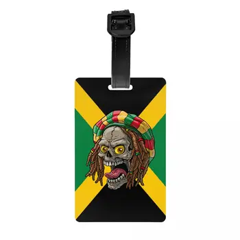 Moda Jamaika Rasta Kafatası Bagaj Etiketi Bavullar için Jamaikalı Gizlilik Kapak KİMLİK Etiketi