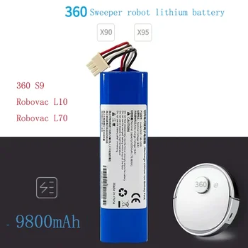Batería de iones de litio de 5200mAh para Robot aspirador 360 S9, accesorios de repuesto, batería de carga 9800mah6800mah