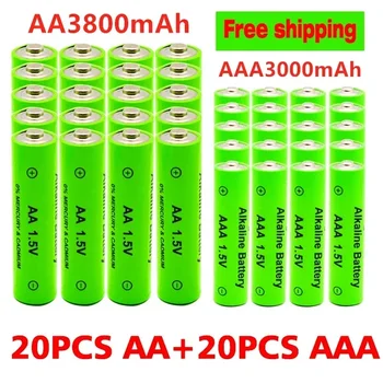 AA AAA Şarj Edilebilir Alkalin Piller 1.5 V 3800mAh ve 3000mAh Meşale için Elektronik Cihazlar MP3 Pil
