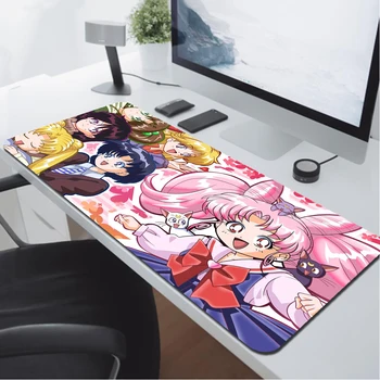 Fare Halı S-Sailor Moon Masa Pedi Klavye Pedi Mousepad Xxl Bilgisayar ve Ofis Masası Paspaslar Playmat Masa Mat Oyun Dolabı Pedleri