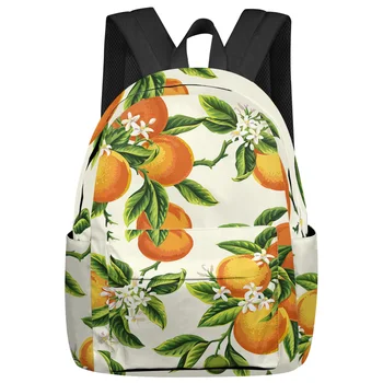 Meyve portakal çiçeği Sırt Çantası Okul gençler için çanta Kız Öğrenciler laptop çantası kadın Rahat seyahat sırt çantası