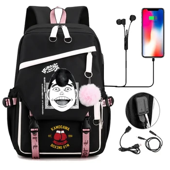 Anime Takamura Okul Çantaları Hajime Hiçbir Ippo KBG okul sırt çantası Kızlar için Gizli Sakli Konusmalar Kamogawa Boks Spor Öğrenci Sırt Çantası Okul Çantaları