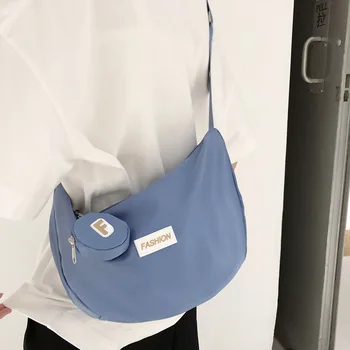 Çanta Unisex okul çantası erkekler ve kadınlar için 2023 yeni moda rahat omuz crossbody çanta büyük kapasiteli Kore tarzı tote çanta