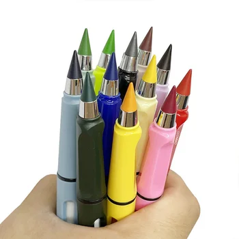 12 Renkli Sonsuzluk kalem seti Silinebilir Renk Infinity Kalemler Mum Boya Sanat Öğrenci Kroki Malzemeleri Çizim Okul Kırtasiye