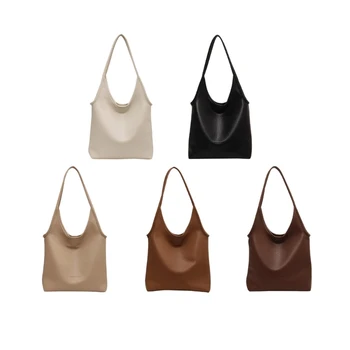 Şık PU omuz çantası büyük kapasiteli çanta Satchel Tote çanta moda kadınlar için