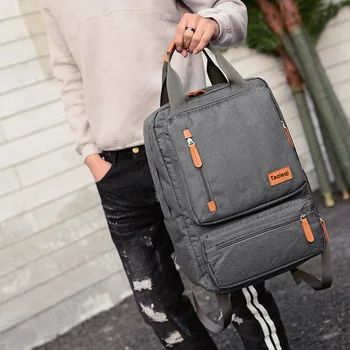 Rahat iş Erkek bilgisayar sırt çantası ışık 15 inç laptop çantası su Geçirmez Oxford kumaş Bayan Anti-hırsızlık seyahat sırt çantası gri