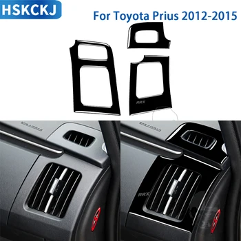 Toyota Prius 2012 için 2013 2014 2015 Aksesuarları Araba Siyah Plastik Yan Hava Çıkış Trim Sticker Modifikasyonu Dekorasyon