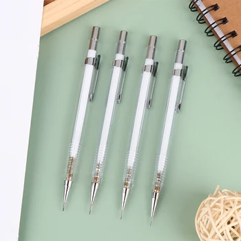 Basit Şeffaf Mekanik Kurşun Kalem 0.3 0.5 0.7 0.9 mm Otomatik Kalem Kurşun Dolum Sanat Boyama Yazma Malzemeleri Kırtasiye