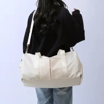 Kadın Bagaj spor çantaları Açık Çanta Büyük seyahat el çantası Ayakkabı Cebi İle Kadınlar İçin silindir seyahat kesesi De Spor Çanta Çuval