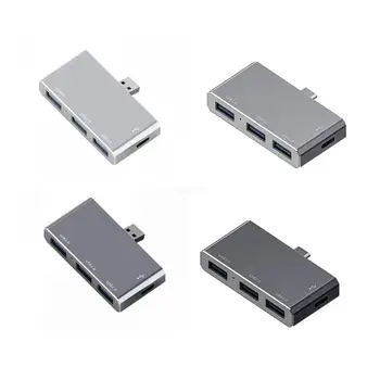 Dizüstü bilgisayar pedi Yüksek Hızlı 4 in 1 USB / Tip-C USB 2.0 4 Port Çoklu Splitter Dropship