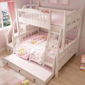 Modern Ranza çocuk yatağı Güzellik Dekorasyon Yaratıcı Güzel Çocuk Yatakları Beyaz Prenses Kız Cama İnfantil yatak odası mobilyası WZ