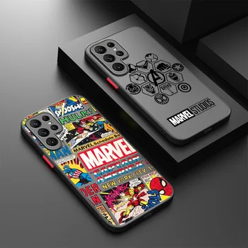 Marvel'in Avengers Sanat Anime Samsung S23 S22 S21 S20 S10 S9 Not 20 10 Ultra Artı FE Lite Buzlu Saydam telefon kılıfı